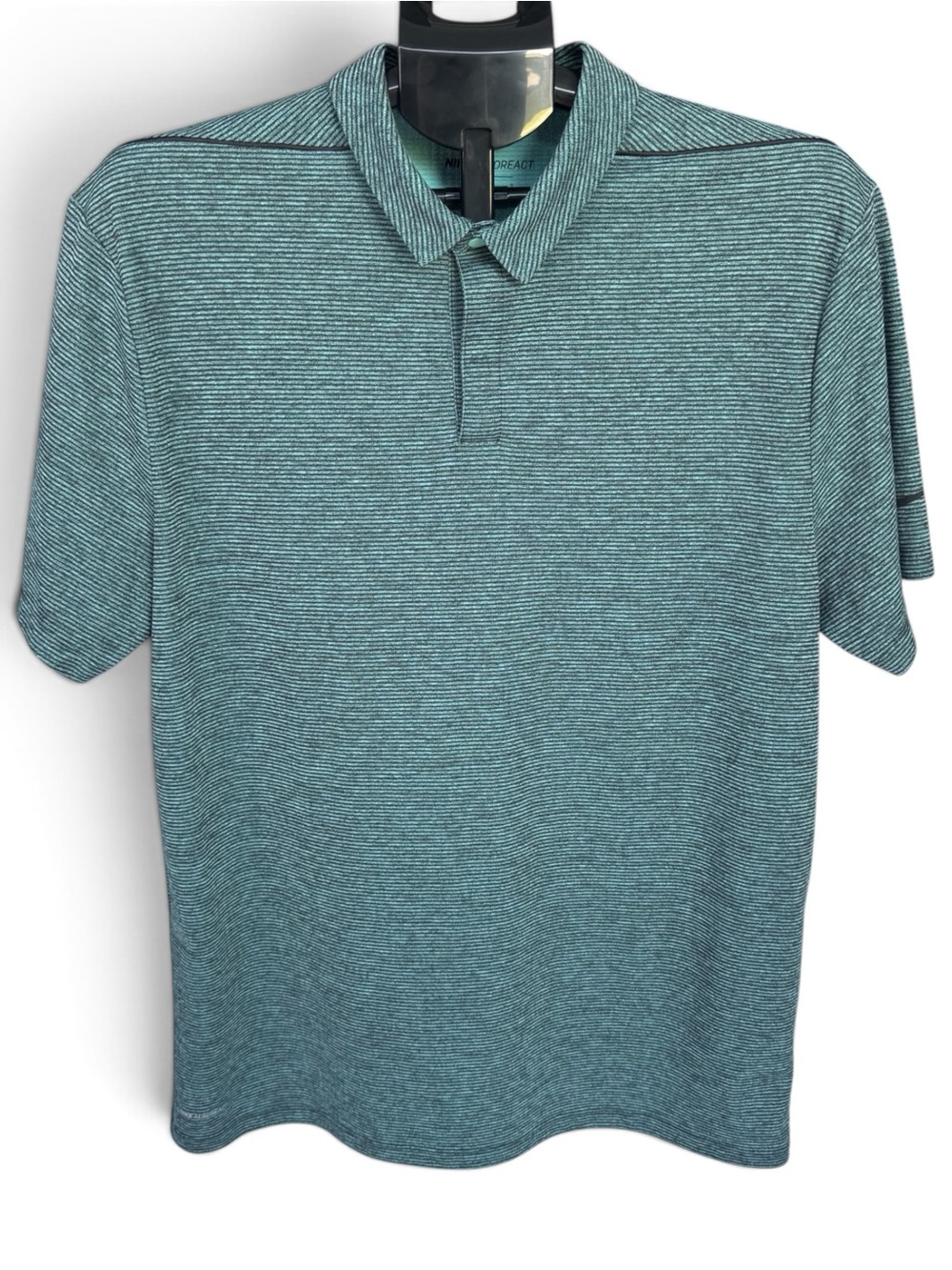 102. Nike Aeroreact Mens Golf Teal Polo Shirt - Breathable Casual Short Sleeve